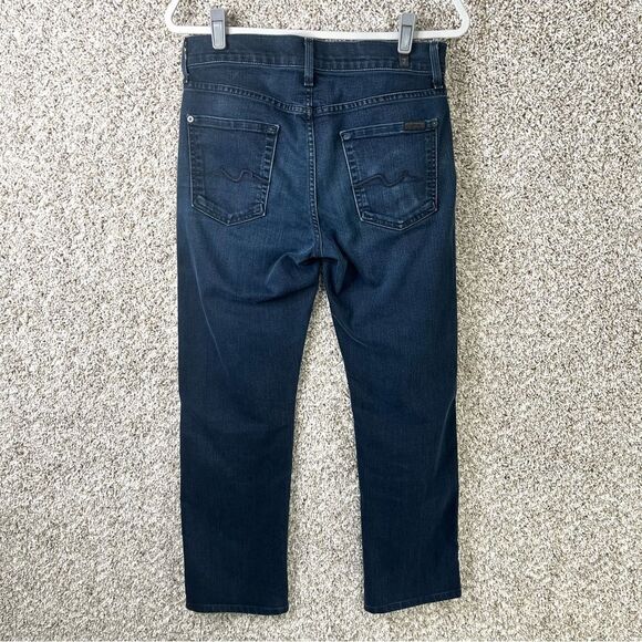 7 For All Mankind Jeans Men’s 30x27 Slimmy Dark Wash Denim - Picture 5 of 7